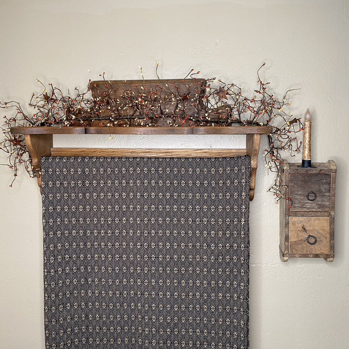 Pumpkin Spice Pip Berry and Star Garland 40" - Primitive Star Quilt Shop