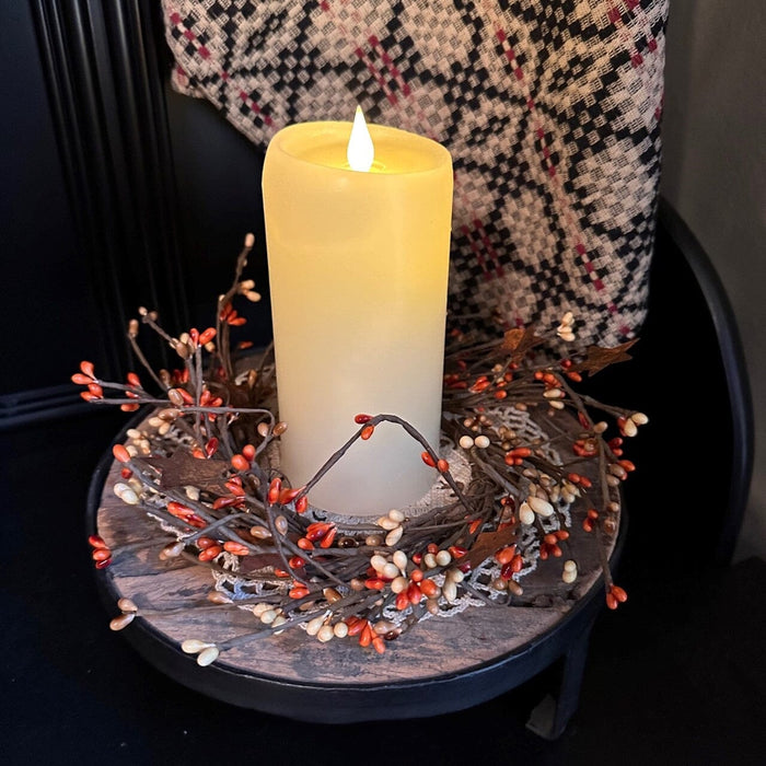 Pumpkin Spice Pip Candle Ring - 4" - Primitive Star Quilt Shop