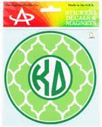 Quatrefoil Monogram Decal - Kappa Delta
