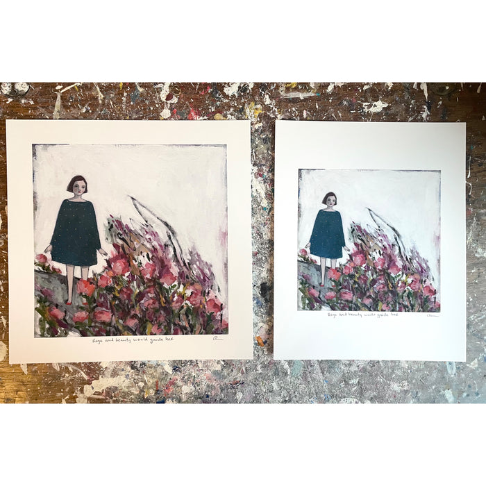 Rage and beauty would guide her - print