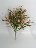 Le Fleur Real Touch Mini Lily Bush White-Pink 21" - Artificial Flowering Plants Silk