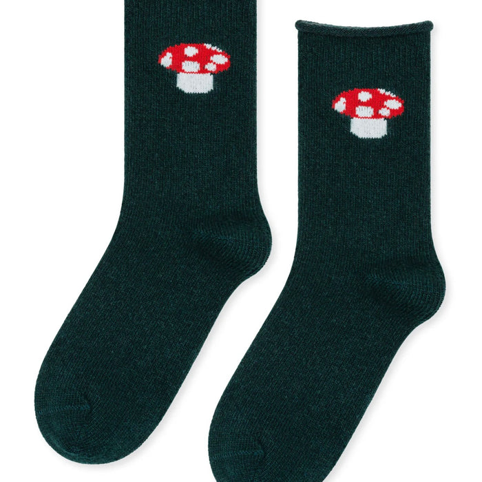 Red Cap Mushroom Cashmere Socks