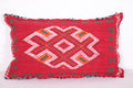 Red Moroccan Kilim Pillow 14.9 INCHES X 24 INCHES - kilim pillow