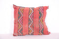 Red Moroccan pillow 14.9 INCHES X 16.5 INCHES - kilim pillow
