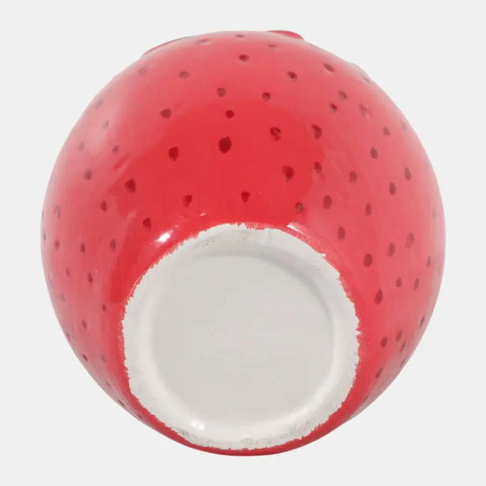 Sagebrook Red Strawberry Pencil Cup/Vase 4" - Vases Merchandise