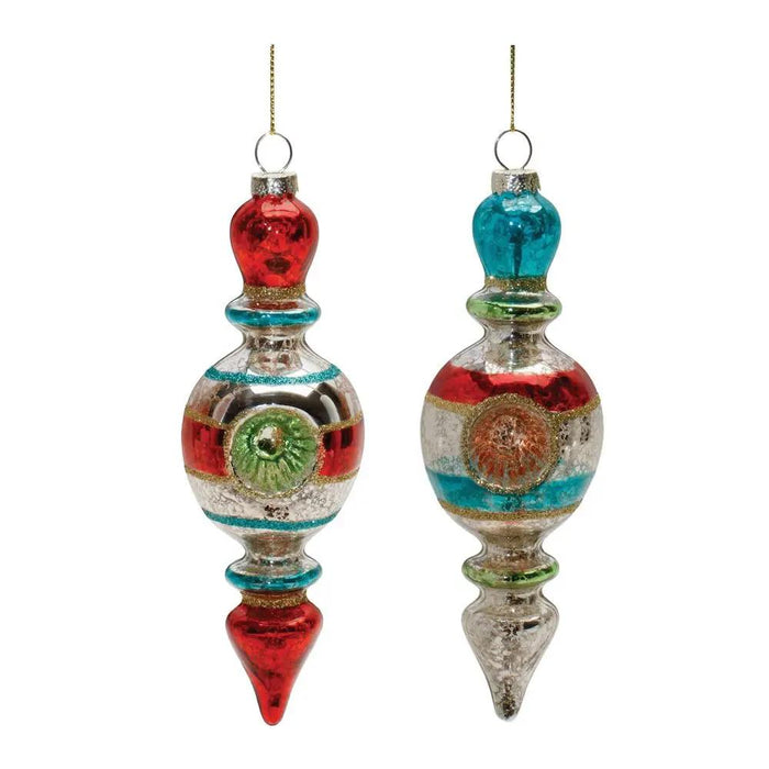 Melrose Reflector Drop Ornament (2 Asst) - Holiday Ornaments Merchandise