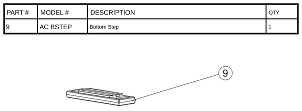 Replacement Part AC BSTEP - Bottom Step