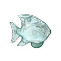 Regency Resin Clear Blue Tropical Fish Figurine 7" - Figurines Merchandise