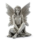 Resin Garden Sitting Fairy 13.25"H