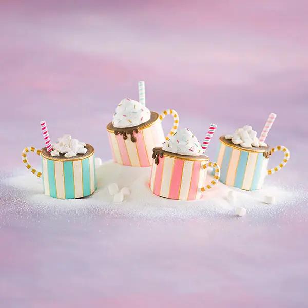 Park Hill Resin Hot Chocolate Ornament 4.5" (4 Asst) - Holiday Ornaments Merchandise