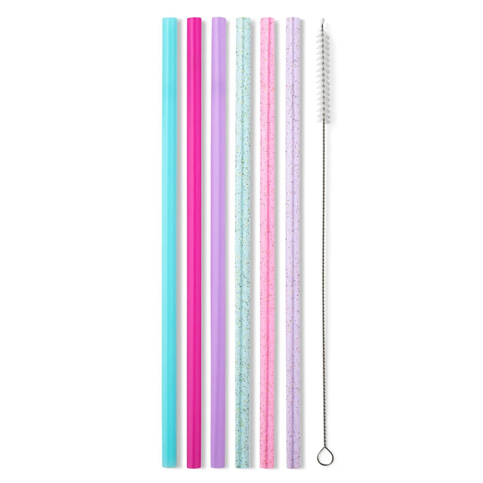 Swig Reusable Straw Set- Cloud Nine Glitter - Drinkware Merchandise