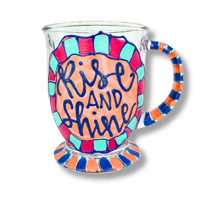 Rise and Shine Hand Painted Coffee Mug