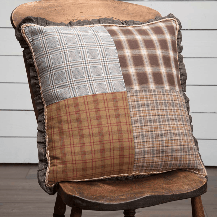 Rory Patchwork Pillow 18" Filled - Primitive Star Quilt Shop