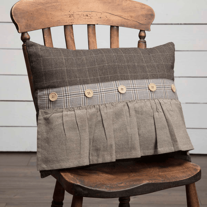 Rory Ruffled Pillow 14x18" Filled - Primitive Star Quilt Shop