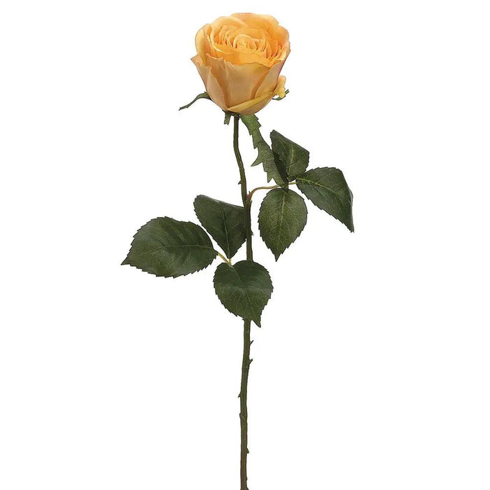 Allstate Rose Bud Spray Yellow-Gold 22" - Artificial Flowering Plants Silk