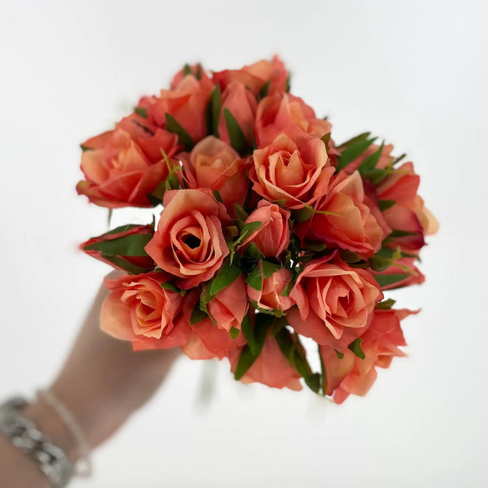 Le Fleur Rose Bundle Peach 12" - Uncategorized Silk