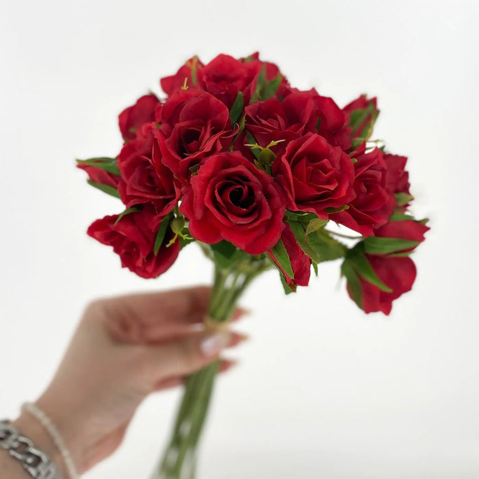Le Fleur Rose Bundle Red 12" - Uncategorized Silk