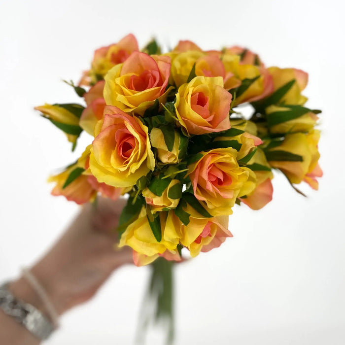 Le Fleur Rose Bundle Yellow 12" - Uncategorized Silk
