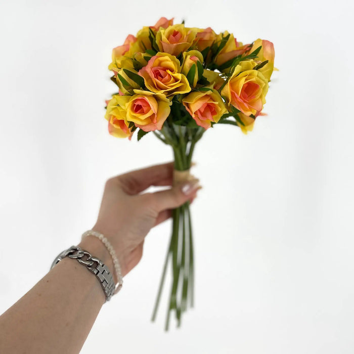 Le Fleur Rose Bundle Yellow 12" - Uncategorized Silk