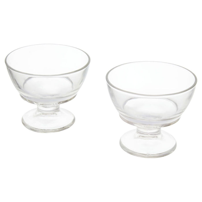 Round Glass Dessert Dishes - Set of 4 - Modern Home Interiors