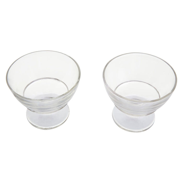 Round Glass Dessert Dishes - Set of 4 - Modern Home Interiors