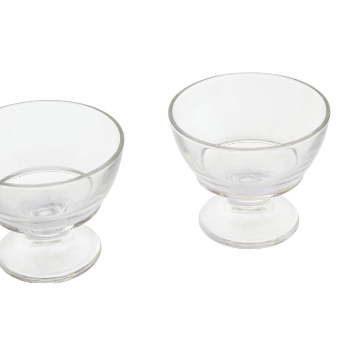 Round Glass Dessert Dishes - Set of 4 - Modern Home Interiors