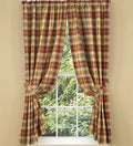 Saffron Unlined Short Panel Curtains 63" - Primitive Star Quilt Shop