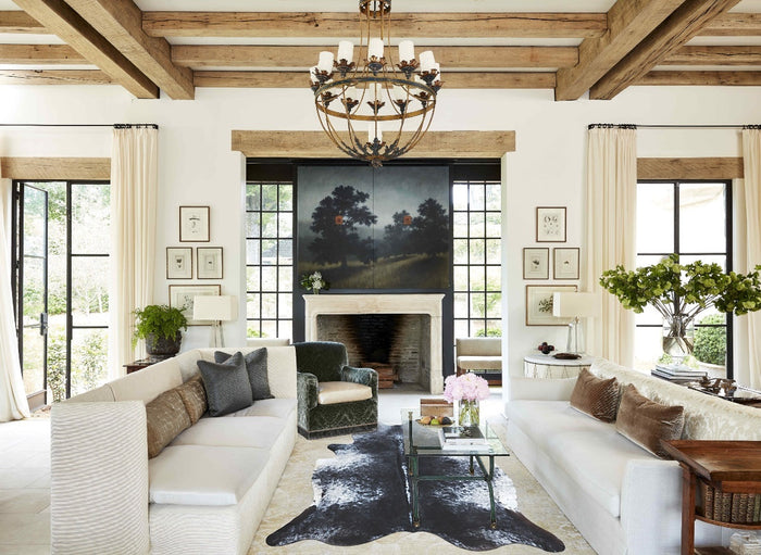 Salt and Pepper Black Cowhide Rug #B9593