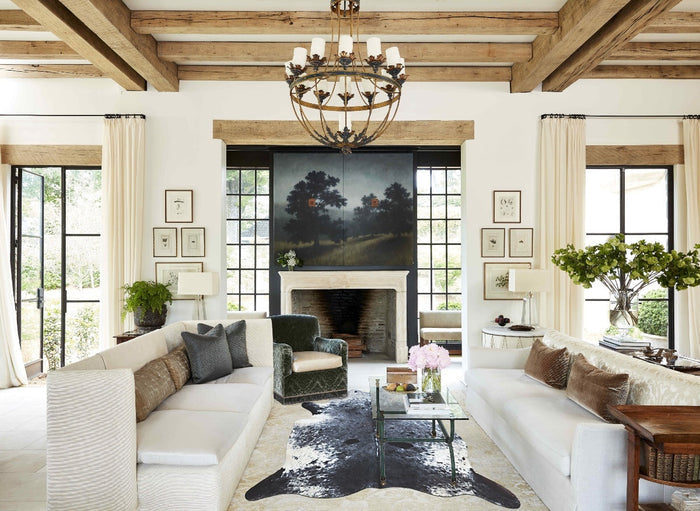 Salt and Pepper Black Cowhide Rug #B9595