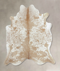 Salt and Pepper Brown Cowhide Rug #B8900