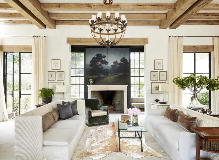 Salt and Pepper Brown Cowhide Rug #B8900