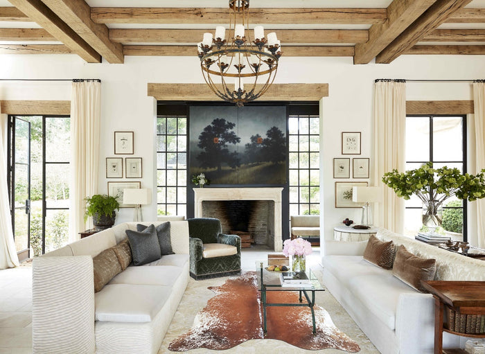 Salt and Pepper Brown Cowhide Rug #B8912
