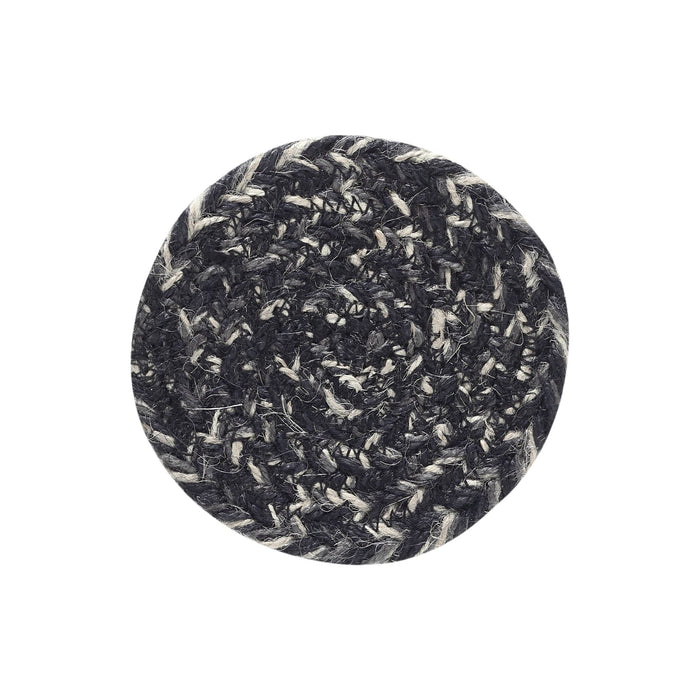 Sawyer Mill Black Braided Coaster - Set of 6 - Primitive Star Quilt Shop