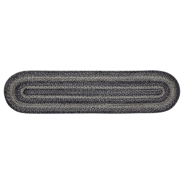 Sawyer Mill Black Braided Runner 12x48" - Primitive Star Quilt Shop