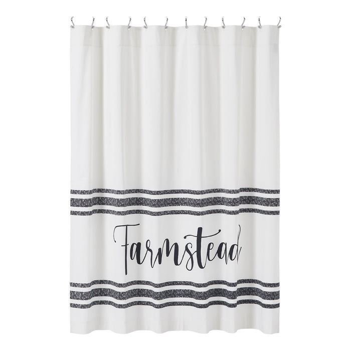 Sawyer Mill Black Farmstead Shower Curtain - Primitive Star Quilt Shop