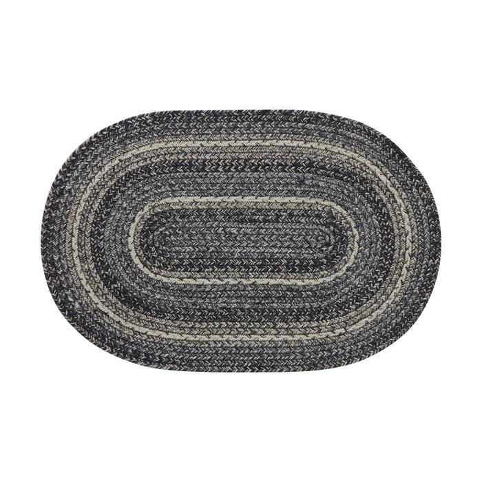 Sawyer Mill Black Oval Braided Rug 20x30" - Primitive Star Quilt Shop