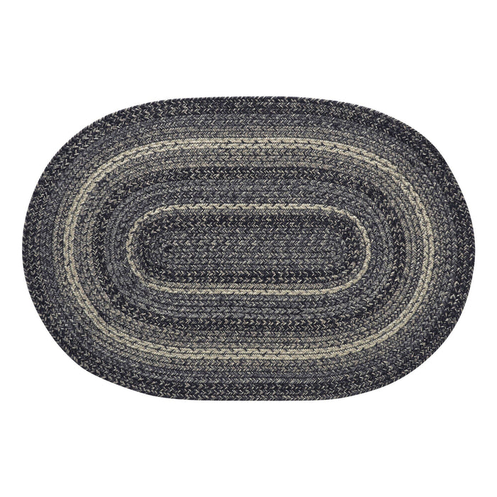 Sawyer Mill Black Oval Braided Rug 24x36" - Primitive Star Quilt Shop