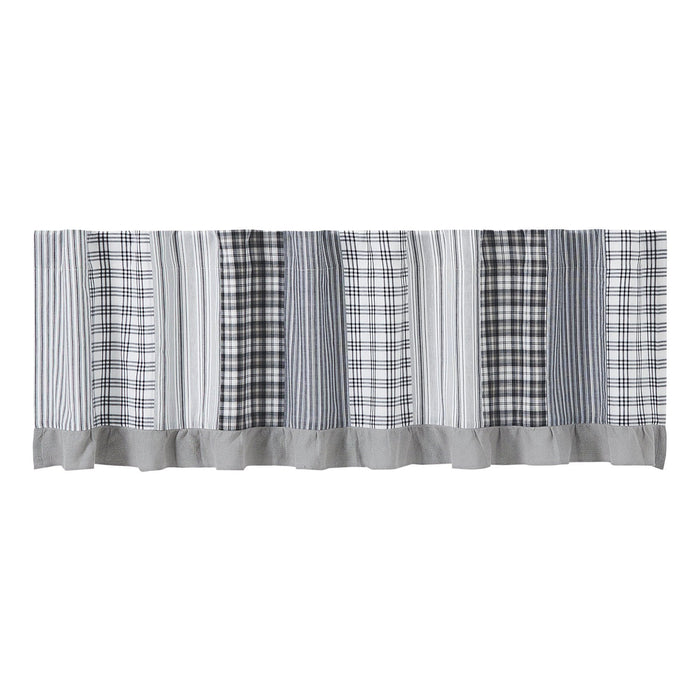 Sawyer Mill Black Patchwork Lined Valance 72" - Primitive Star Quilt Shop