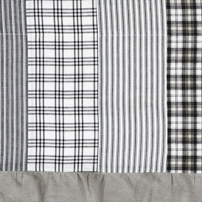 Sawyer Mill Black Patchwork Lined Valance 90" - Primitive Star Quilt Shop