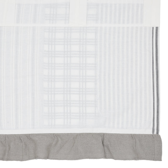 Sawyer Mill Black Patchwork Lined Valance 90" - Primitive Star Quilt Shop