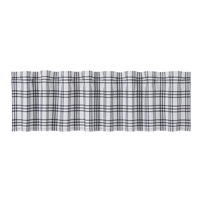 Sawyer Mill Black Plaid Lined Valance 72" - Primitive Star Quilt Shop