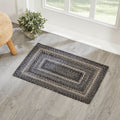 Sawyer Mill Black Rectangle Braided Rug 20x30" - Primitive Star Quilt Shop