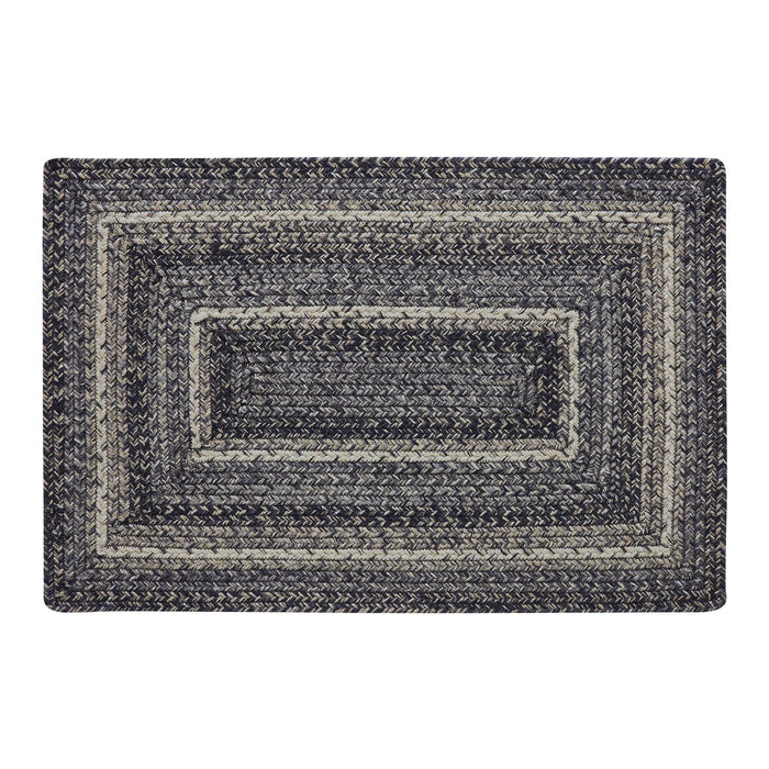 Sawyer Mill Black Rectangle Braided Rug 20x30" - Primitive Star Quilt Shop