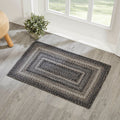 Sawyer Mill Black Rectangle Braided Rug 24x36" - Primitive Star Quilt Shop