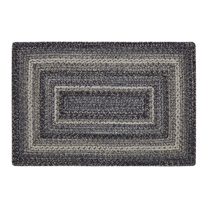Sawyer Mill Black Rectangle Braided Rug 24x36" - Primitive Star Quilt Shop