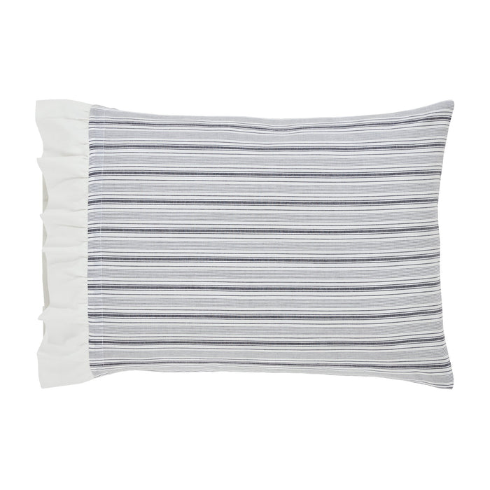 Sawyer Mill Black Ruffled Standard Pillow Case - Set of 2 - Primitive Star Quilt Shop