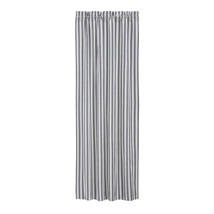Sawyer Mill Black Ticking Stripe Blackout Single Panel Curtain 84" - Primitive Star Quilt Shop