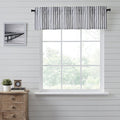Sawyer Mill Black Ticking Stripe Lined Valance 60" - Primitive Star Quilt Shop