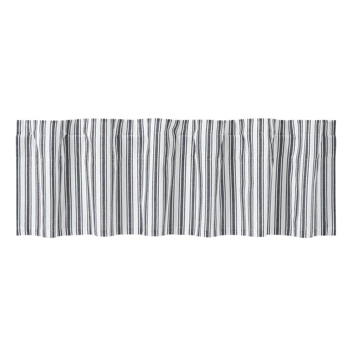 Sawyer Mill Black Ticking Stripe Lined Valance 60" - Primitive Star Quilt Shop