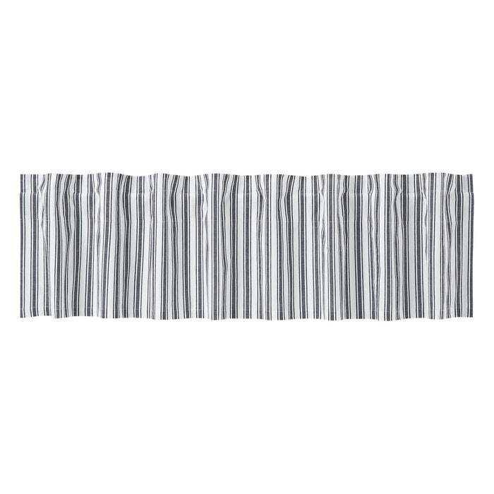 Sawyer Mill Black Ticking Stripe Lined Valance 72" - Primitive Star Quilt Shop